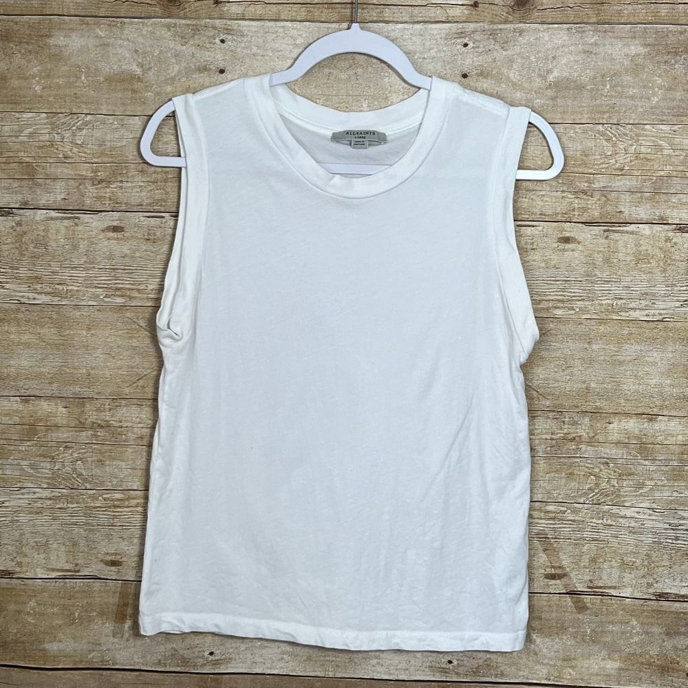 ALL SAINTS IMOGEN CASUAL EVERYDAY CLASSIC CHIC DESIGNER COTTON TANK SIZE LARGE
